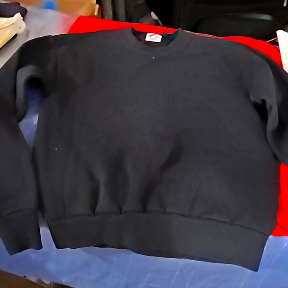 BLACK JERZEE SWEAT SHIRT - Picture 1 of 3